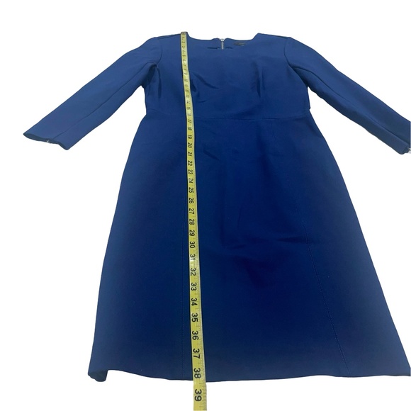 J.Crew Midnightl Blue Pencil Structured Knit Zipper Detail Scuba Mini Dress Sz 6 - Picture 8 of 15